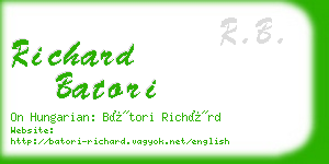 richard batori business card